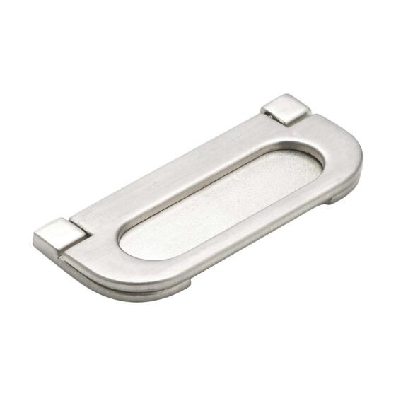 Cabinet Pull Brushed Silver Bail Style Recessed Grip Handle