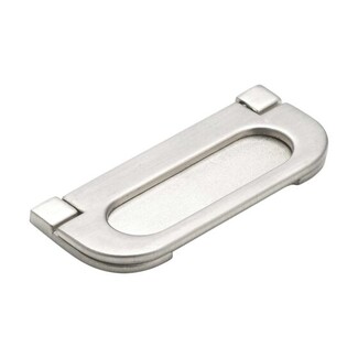 Cabinet Pull Brushed Silver Bail Style Recessed Grip Handle