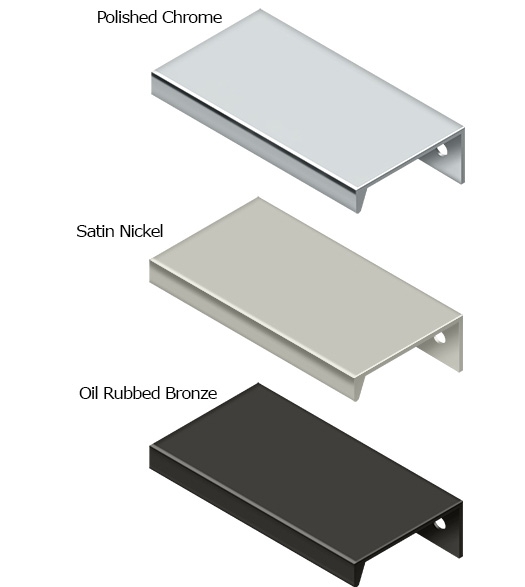Cabinet Pull Hidden Profile L-Shaped Edge Mount Hardware