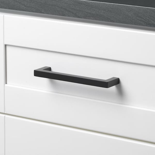 Cabinet Pull Matte Black Square Bar Shaker Style Hardware