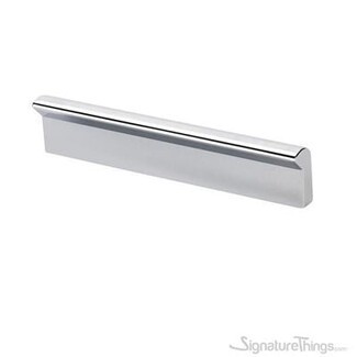 Cabinet Pull Polished Chrome Slim Profile Curved Lip Grip