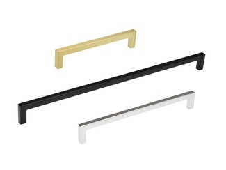 Cabinet Pull Slender Square Profile Bar Varied Lengths Set