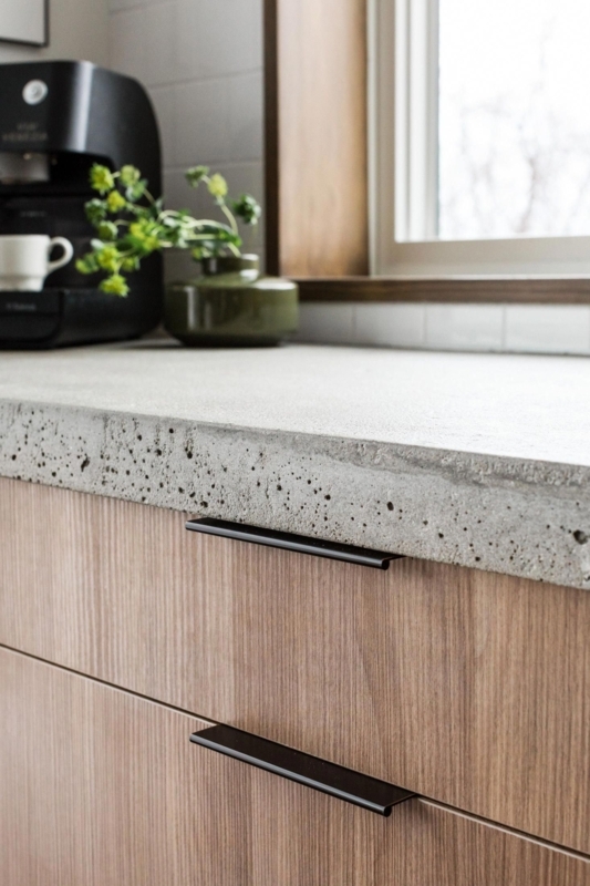 Cabinet Pulls Matte Black Raw Edge Mount Industrial Design