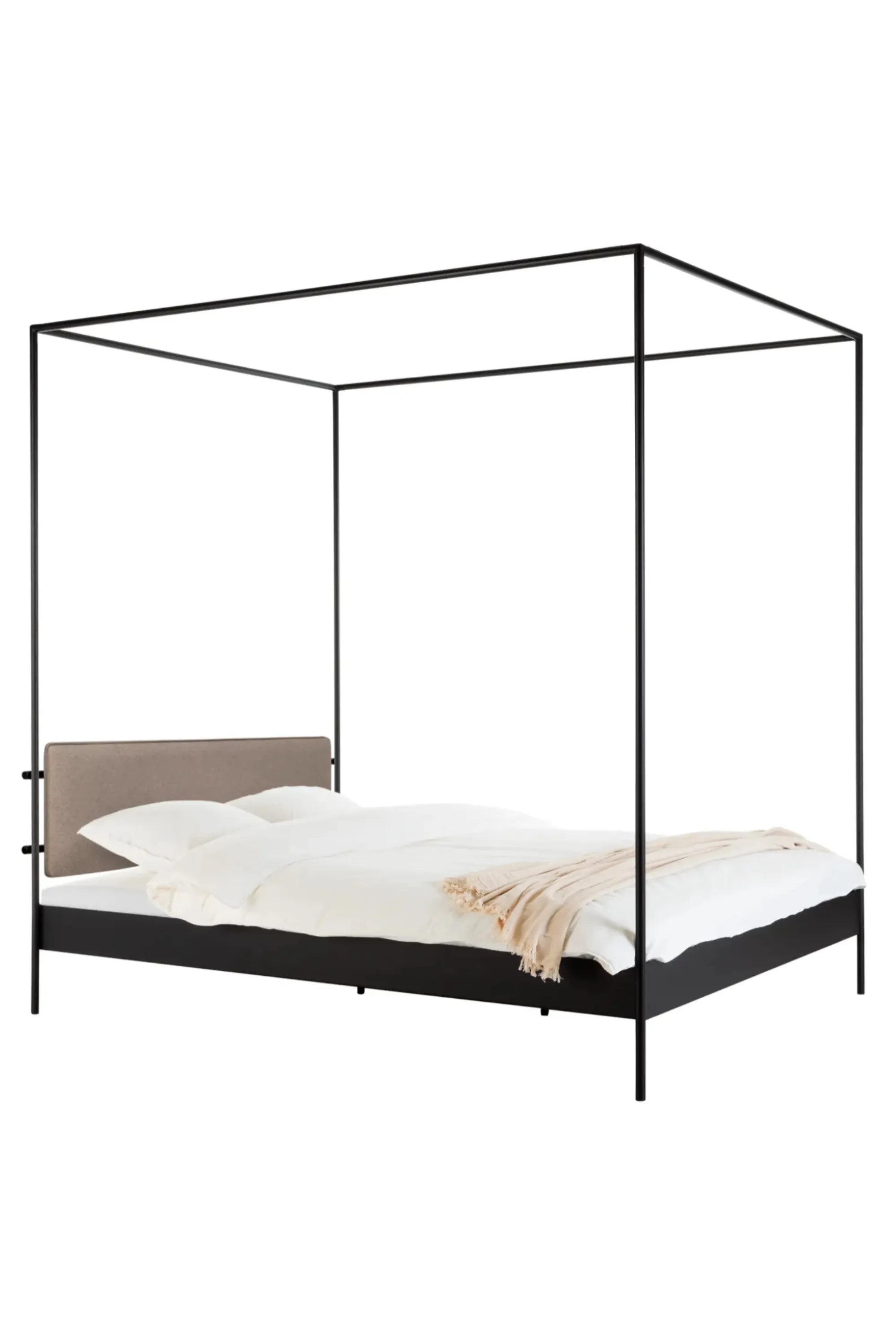 Canopy Bed uses Slim Frame and Minimalist Geometry Design