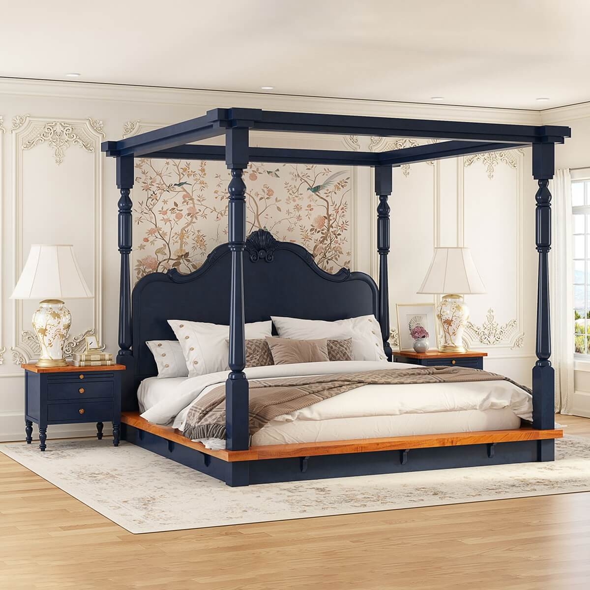 King Size Canopy Bed Frame