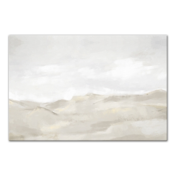 Canvas Art: Misty Mountain Aesthetic Muted Landscape Print