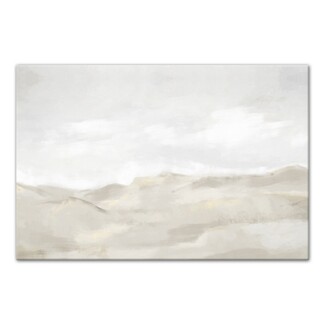 Canvas Art: Misty Mountain Aesthetic Muted Landscape Print