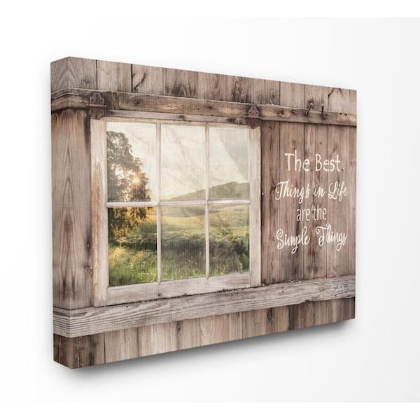Canvas Wall Art: Faux Window Pane Lori Deiter Landscape Quote