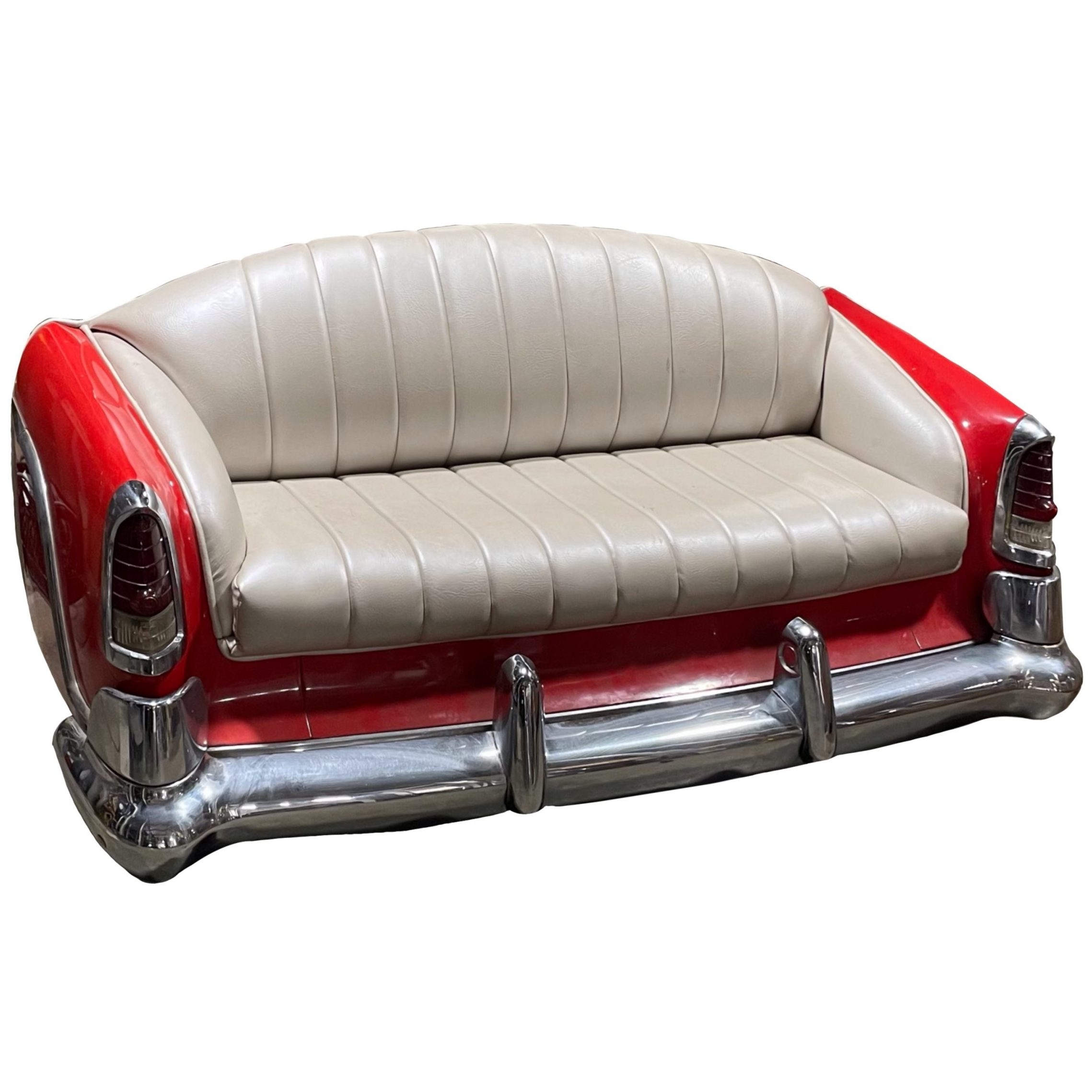 Car Couch with Red Car Body and 55 DeSoto Car Couch
