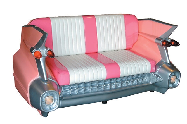 Car Sofa Automotive Silhouette Pink Cadillac Car Couch