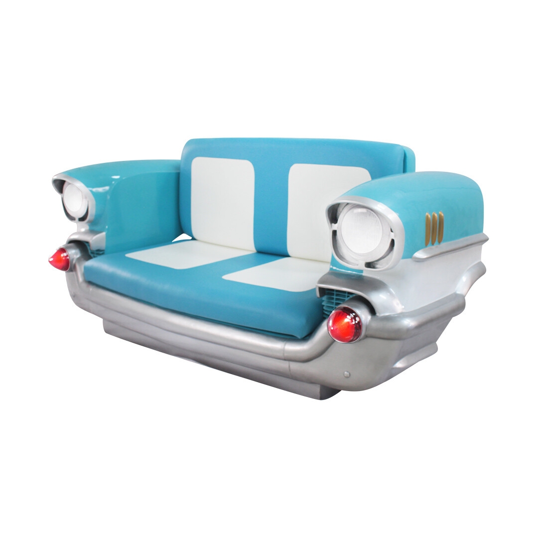 Car Sofa with 50s Car Styling Turquoise 57 Chevy Sofa
