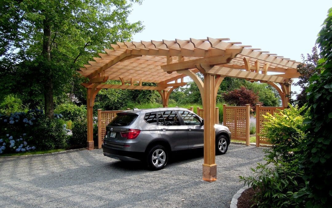 Carport Pergola Arched Timber Roof and Craftsman Joinery