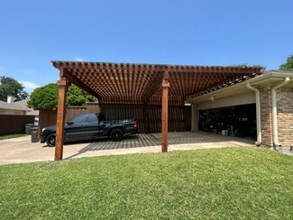 Carport Pergola Dense Rafter Pattern and Custom Cedar Design