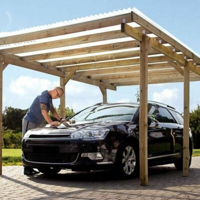 Carport Timber Posts and Diagonal Bracing Garden Shelter