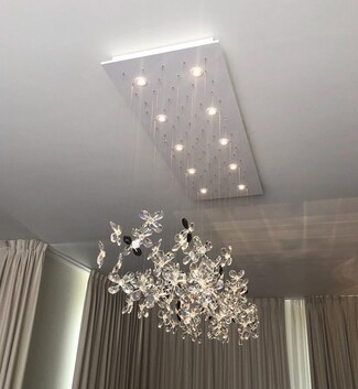 Chandelier Sculptural Cluster Luxury Ceiling Installation