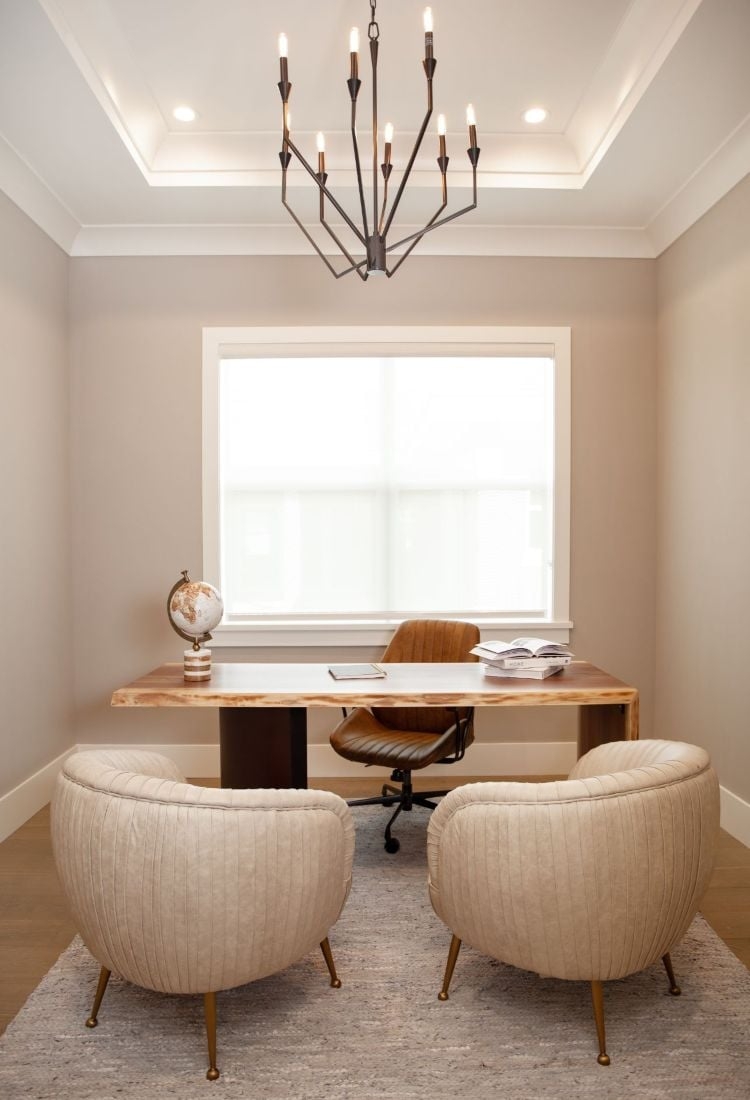 Chandelier with Ten Arms for Modern Organic Office Decor