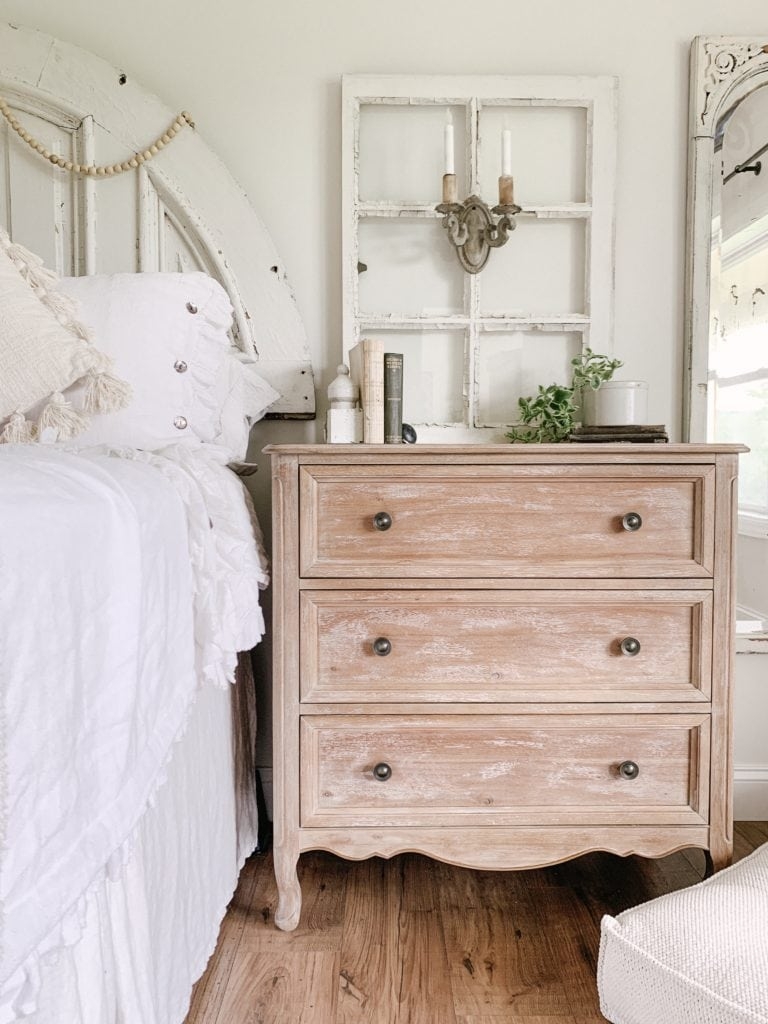 Chest Of Drawers Whitewashed Wood Scalloped Apron