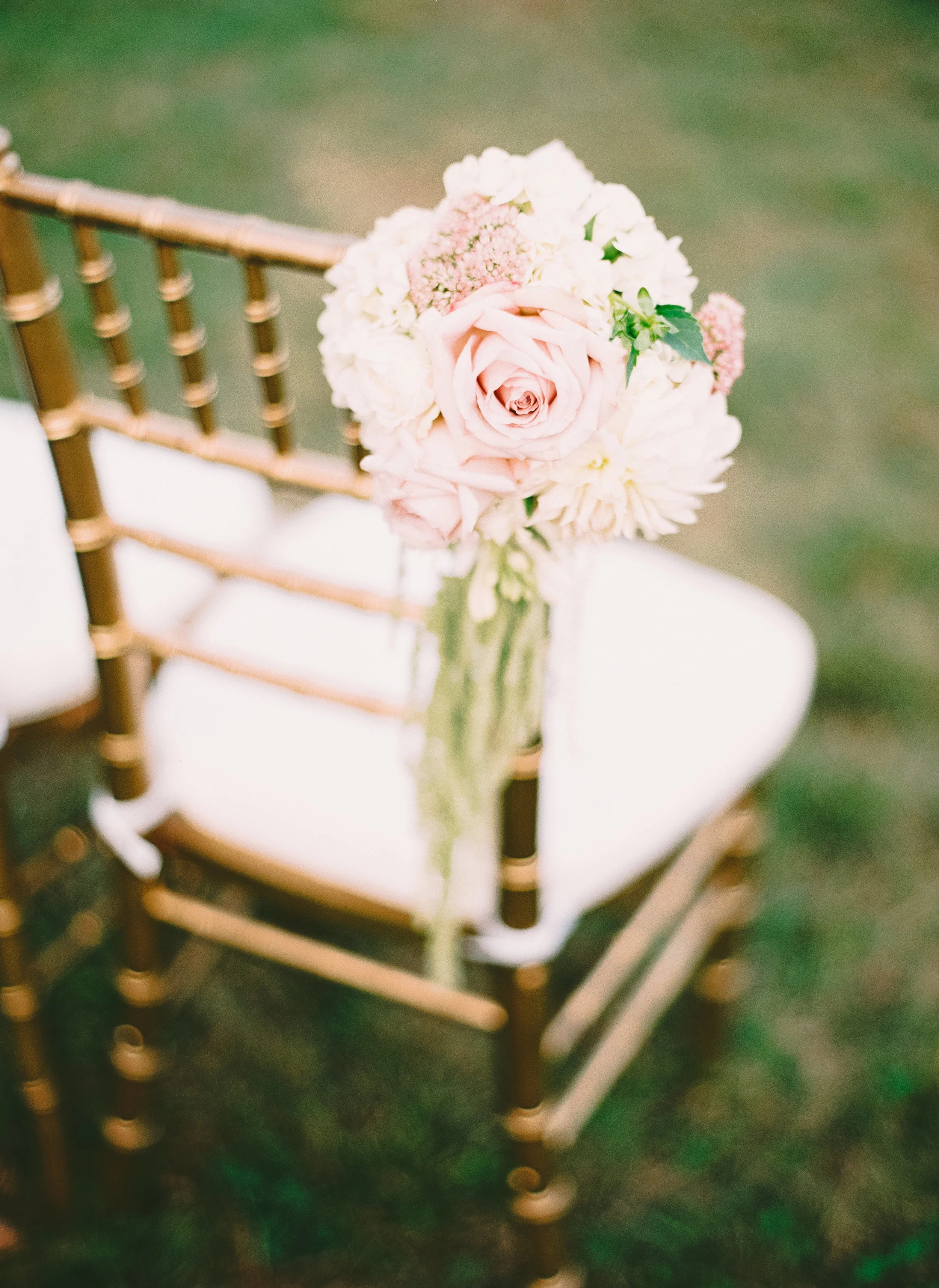Chiavari Chair: Bamboo Style Spindles Metallic Gold Swag