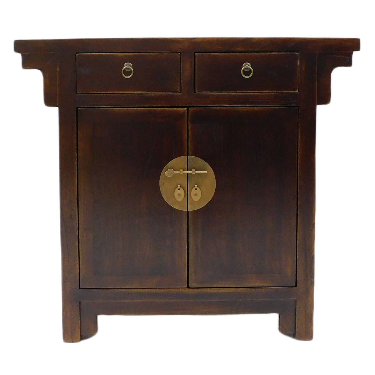 Chinese Cabinet Winged Top Storage Chest with Pin Latch
