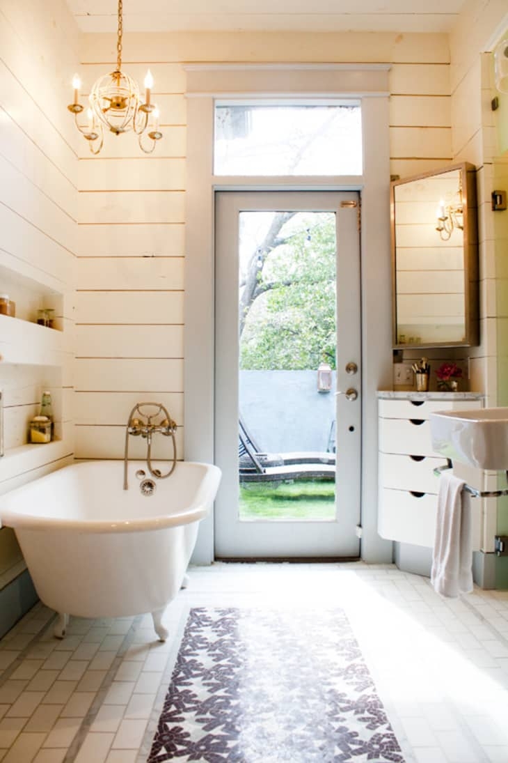 Chandelier Over Bathtub