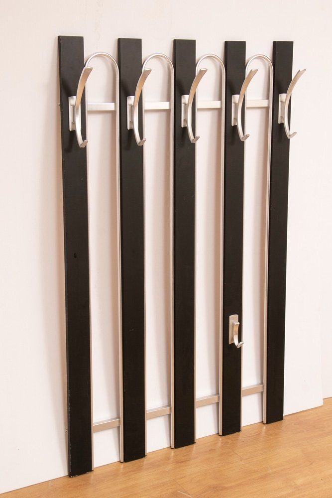 Coat Rack Chrome Arches Vertical Slats Black Rack