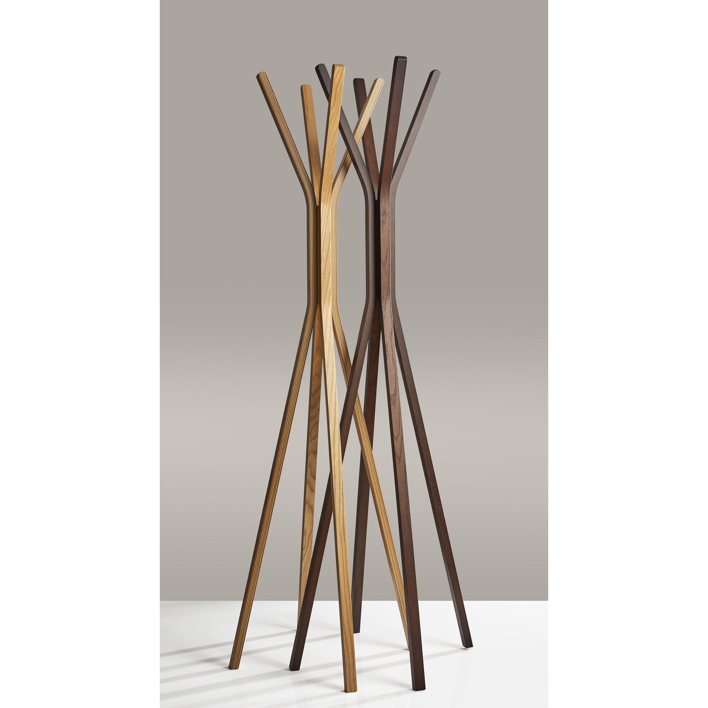 Coat Rack Interlocking Geometric Frame Branch Hooks