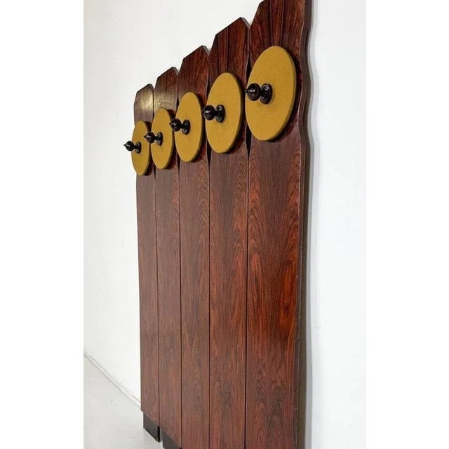 Coat Rack Mustard Yellow Accents Mahogany Wall Rack