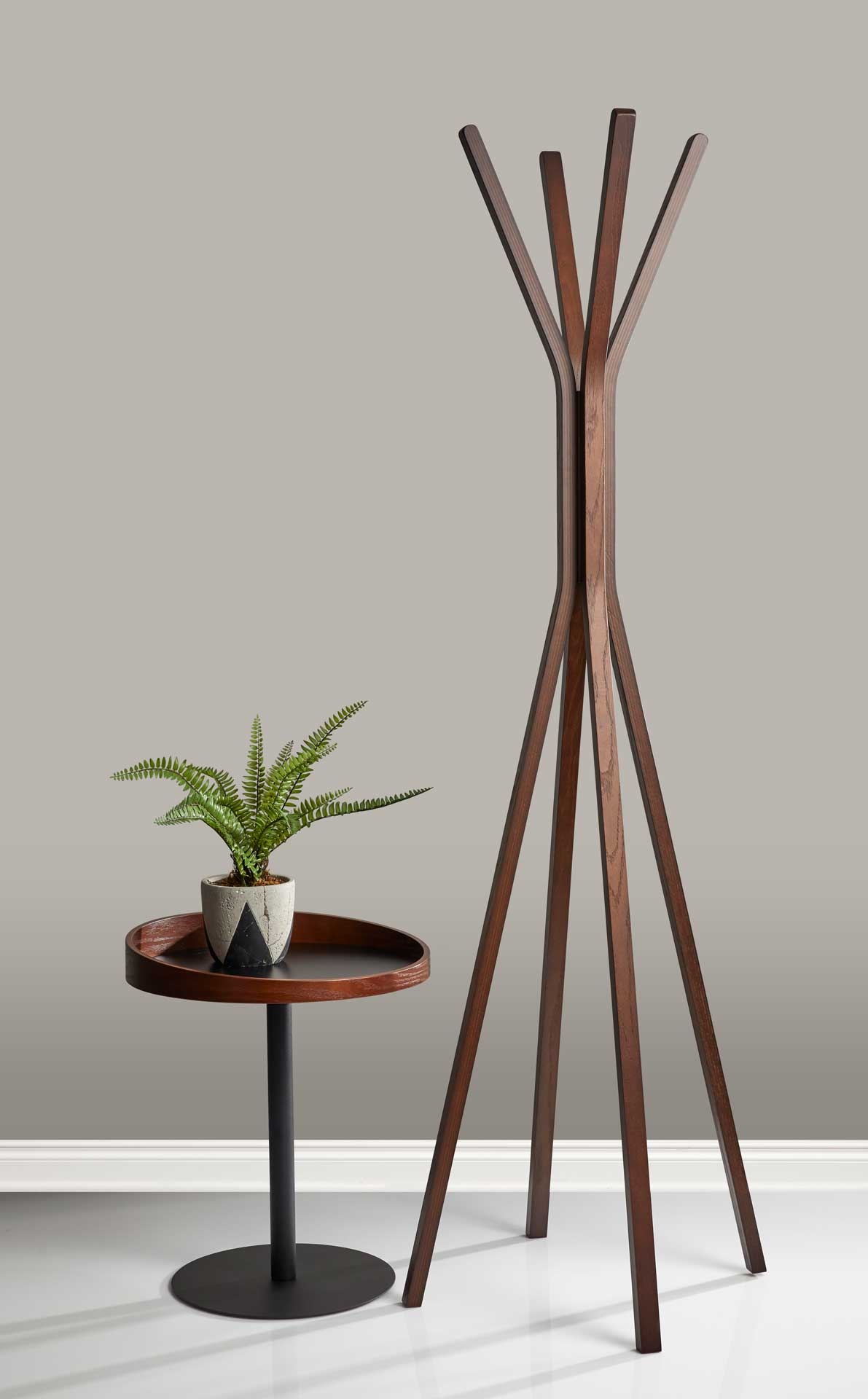 Coat Rack with Hourglass Silhouette and Modern Hourglass Rack