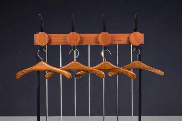 Coat Rack Wood Hangers Vertical Rods Teak Organizer