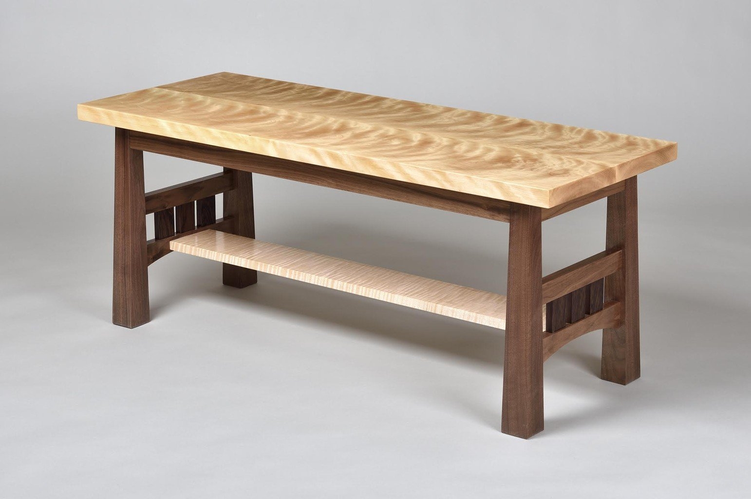 Coffee Table Quilted Wood Grain Book Matched Top Table