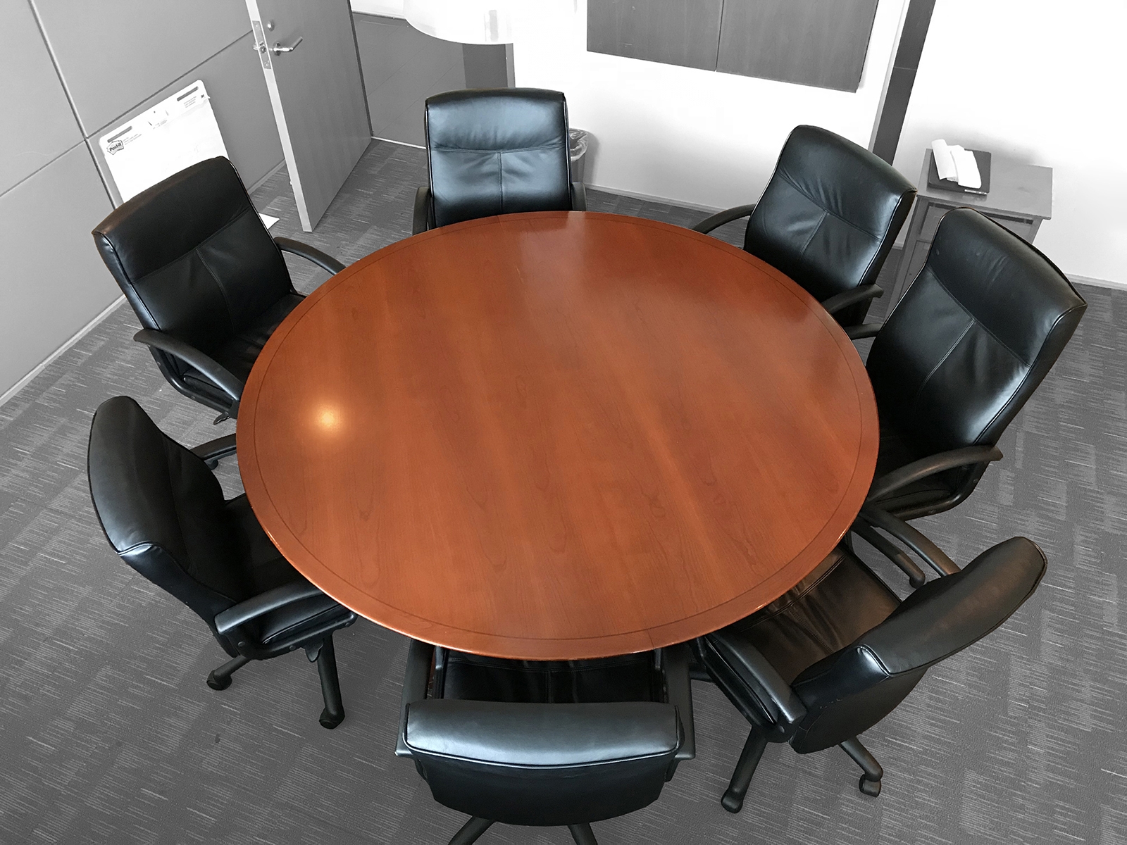 Conference Table Cherry Veneer Round Cherry Conference Table