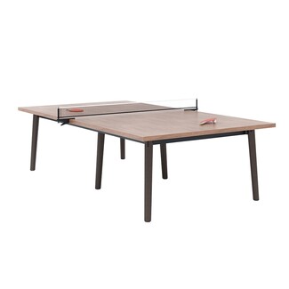 Conference Table for Ping Pong with Tapered Legs and Wood Top