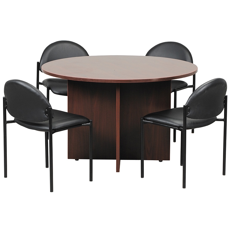 Conference Table Set Mahogany Round Conference Table Set