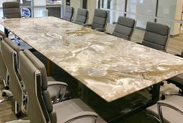 Conference Table Stone Top Chrome Granite Top Conference Table