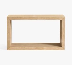 Console Table Light Oak Chunky Profile Japandi Entry Design