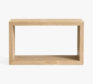 Console Table Light Oak Chunky Profile Japandi Entry Design