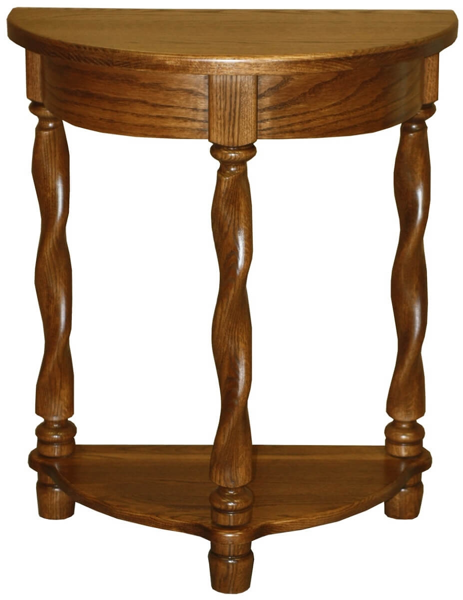 Console Table Spiral Turned Legs Barley Twist Half Round