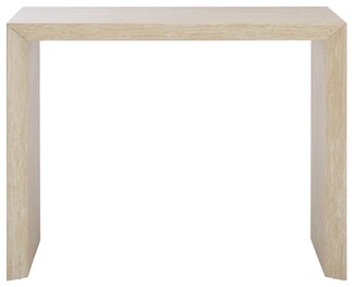 Console Table Stone Like Waterfall Edge U-Shaped Foyer Design