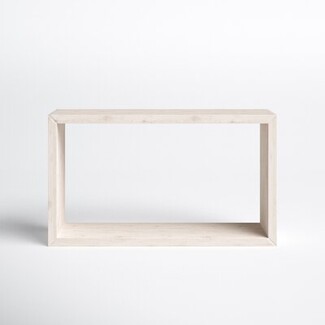 Console Table Whitewashed Mitered Joint Open Frame Foyer Table