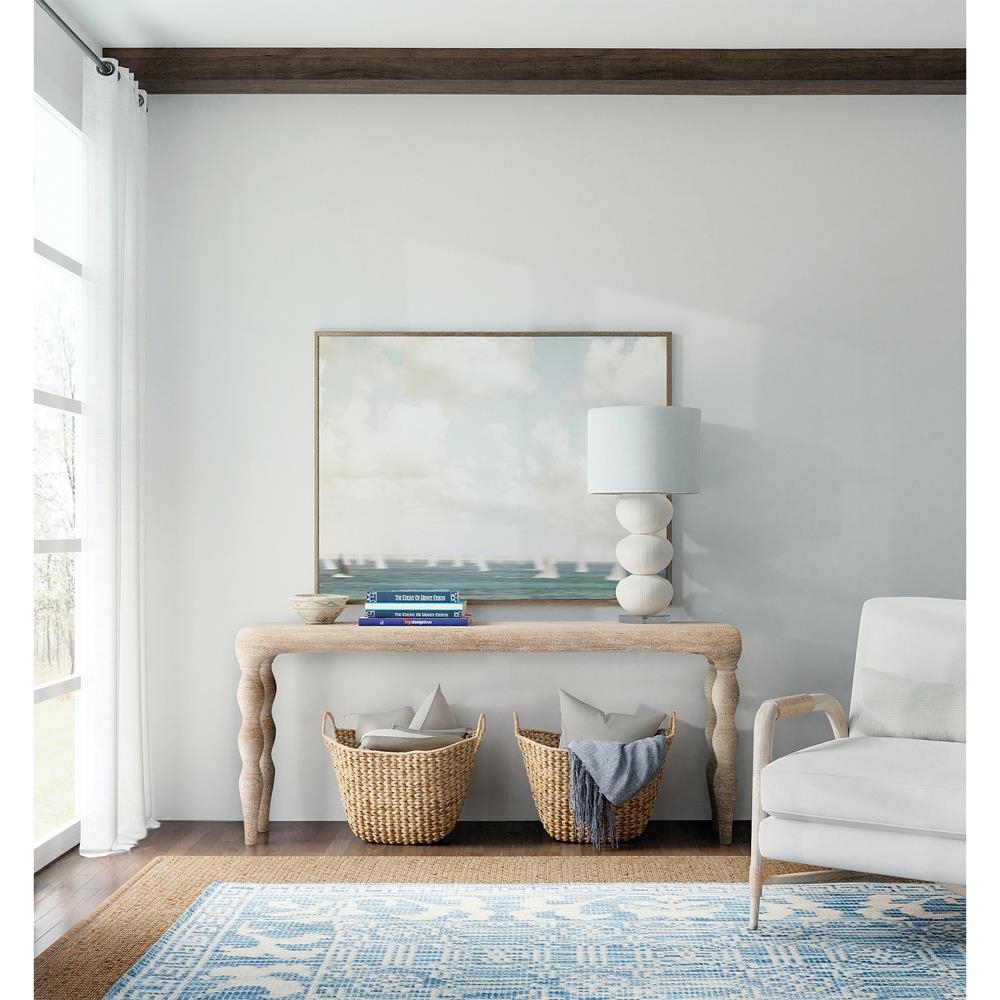 Console Table with Sculptural Legs and Extra Long Width