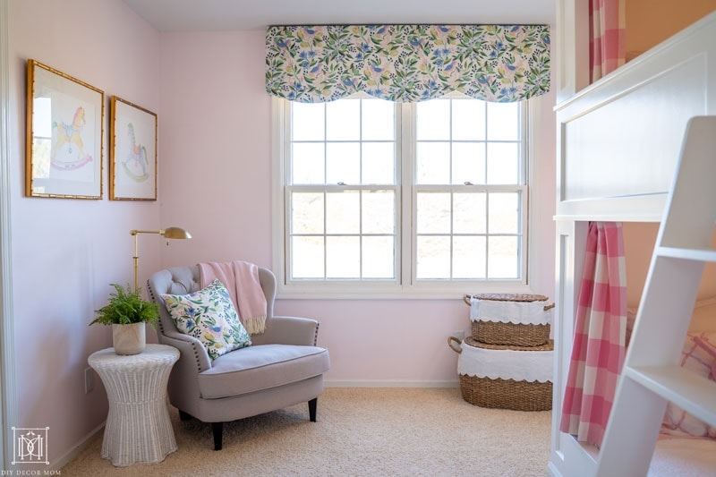 Cornice Board: Floral Print Scalloped Edge DIY Textile Window Box