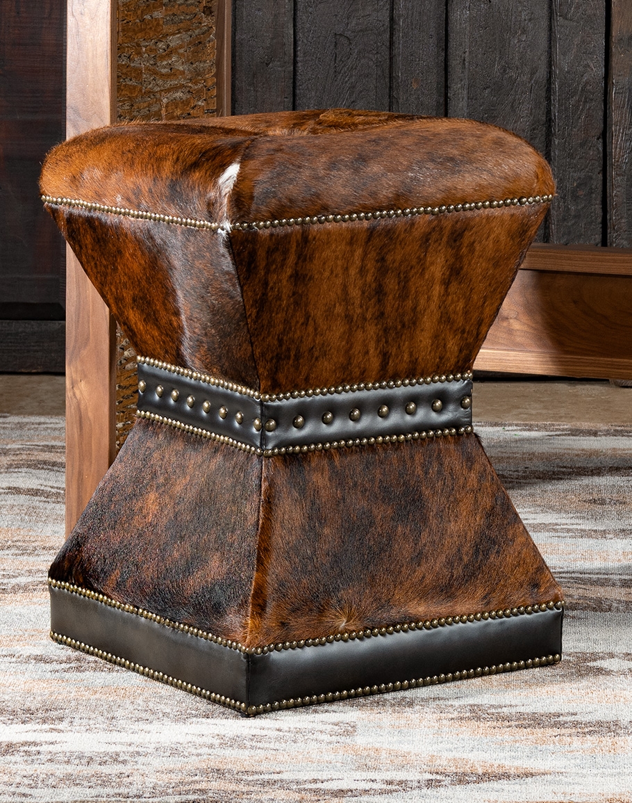 Counter Stool with Hourglass Silhouette and Brindle