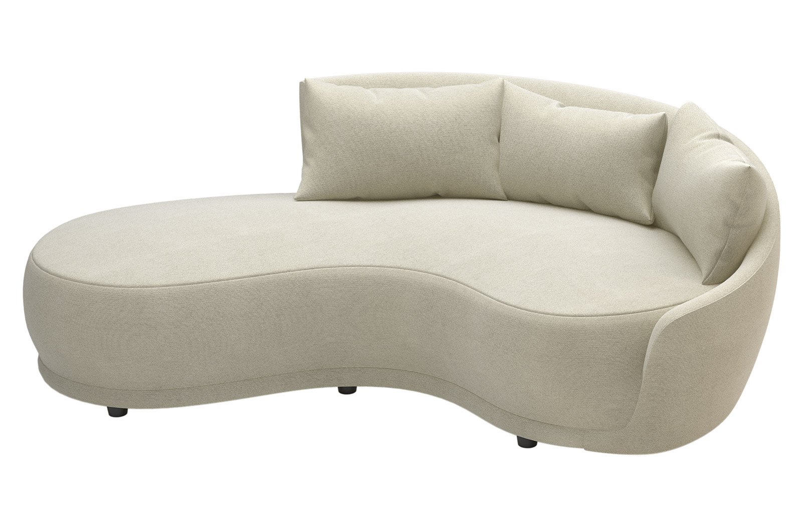 Curved Sofa Kidney Shape Contemporary Bumper Sofa Bumper End