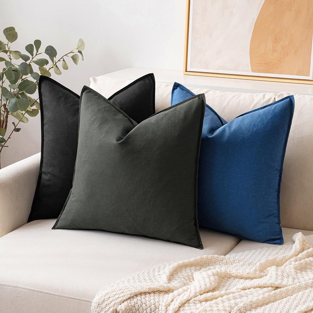 Decorative Pillow Covers: Solid Tones Textured Pillow Cases