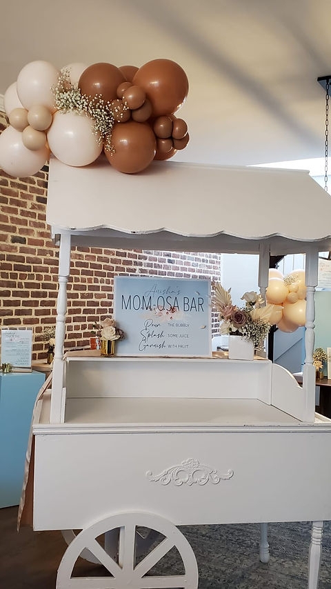 Dessert Cart with Decorative Scrollwork and Spoke Wheels