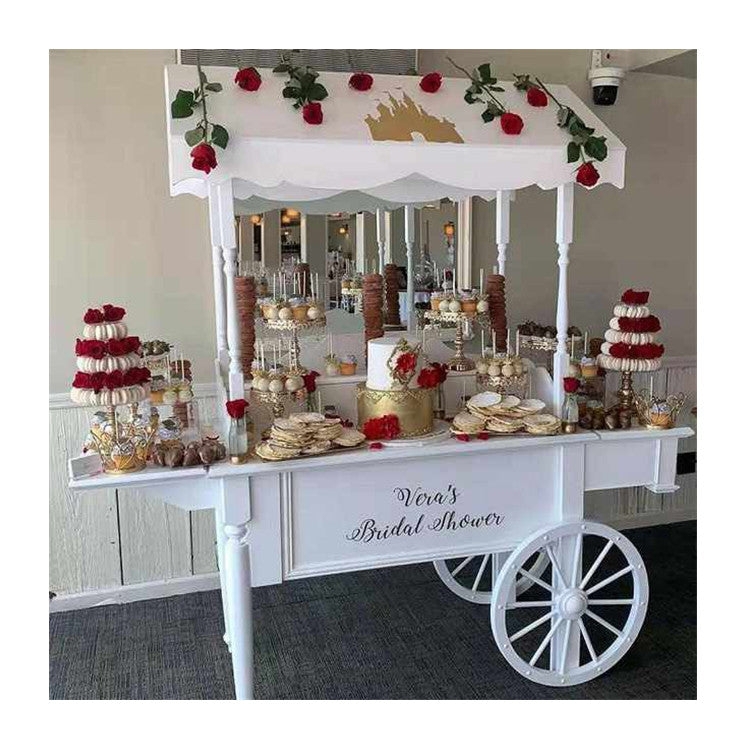 Dessert Cart with Fairytale Accents and Spoked Wheels
