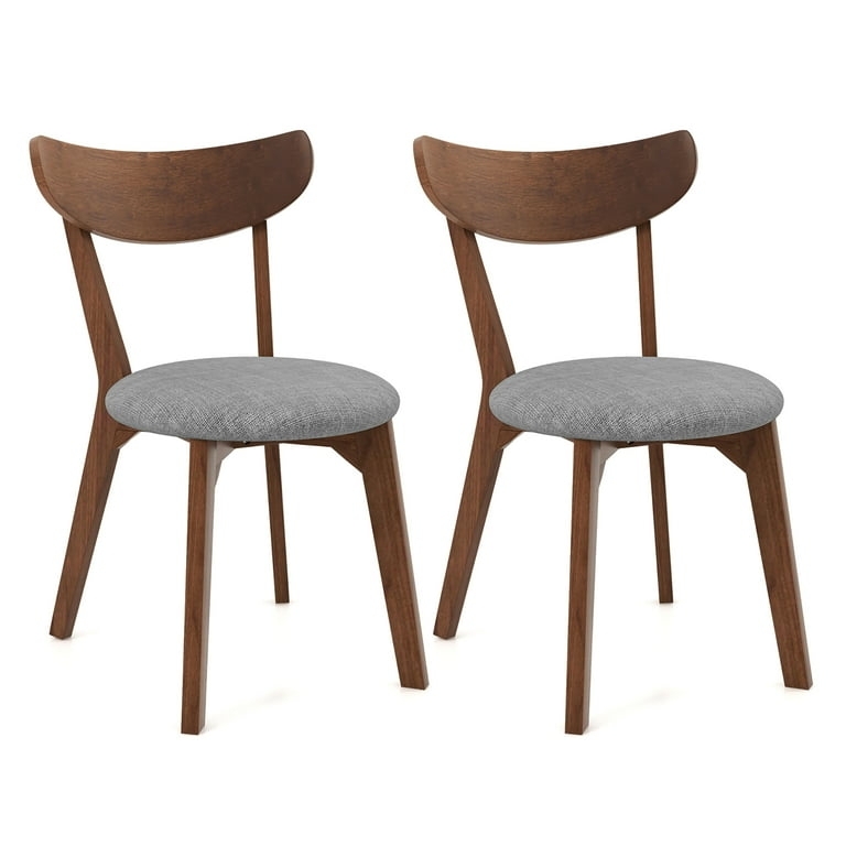 Dining Chair: Heather Grey Walnut Tapered Leg Side Set