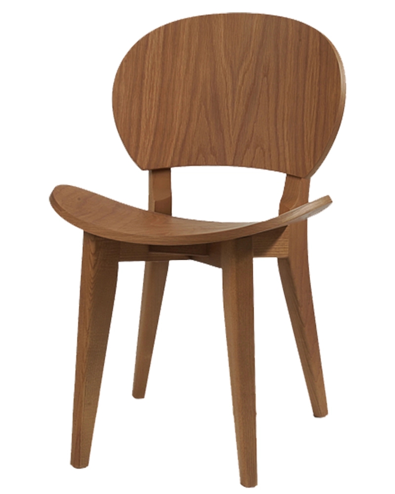 Dining Chair: Sculpted Saddle Seat Organic Modern Wood