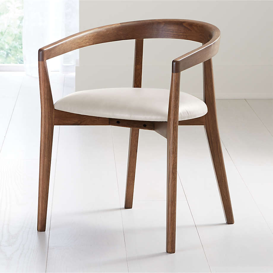Dining Chair: Shiitake Finish Curved Wrap Around