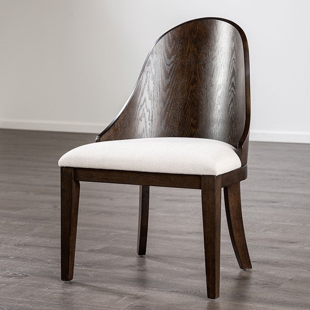 Dining Chair showing Shield Back Design and Organic Silhouette